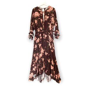 Johanna Ortiz x H&M Flounced Crepe Midi Dress, SIze M,